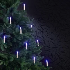20 Bougies De Noël à LED RVB Avec Télécommande Infrarouge -Pearl Noël Soldes Boutique 10 bougies de noel a led rvb avec telecommande infrarouge ref NX3770 5