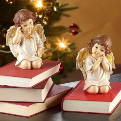 2 Anges De Noël Décoratifs - 15 Cm