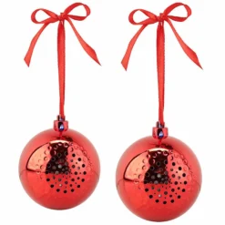 2 Boules De Noël Avec Bluetooth Et Haut-parleur Intégré - Rouge 8 2 Boules De Noël Avec Bluetooth Et Haut-parleur Intégré - Rouge -Pearl Noël Soldes Boutique 2 boules de noel avec bluetooth et haut parleur integre rouge ref NC9854 2