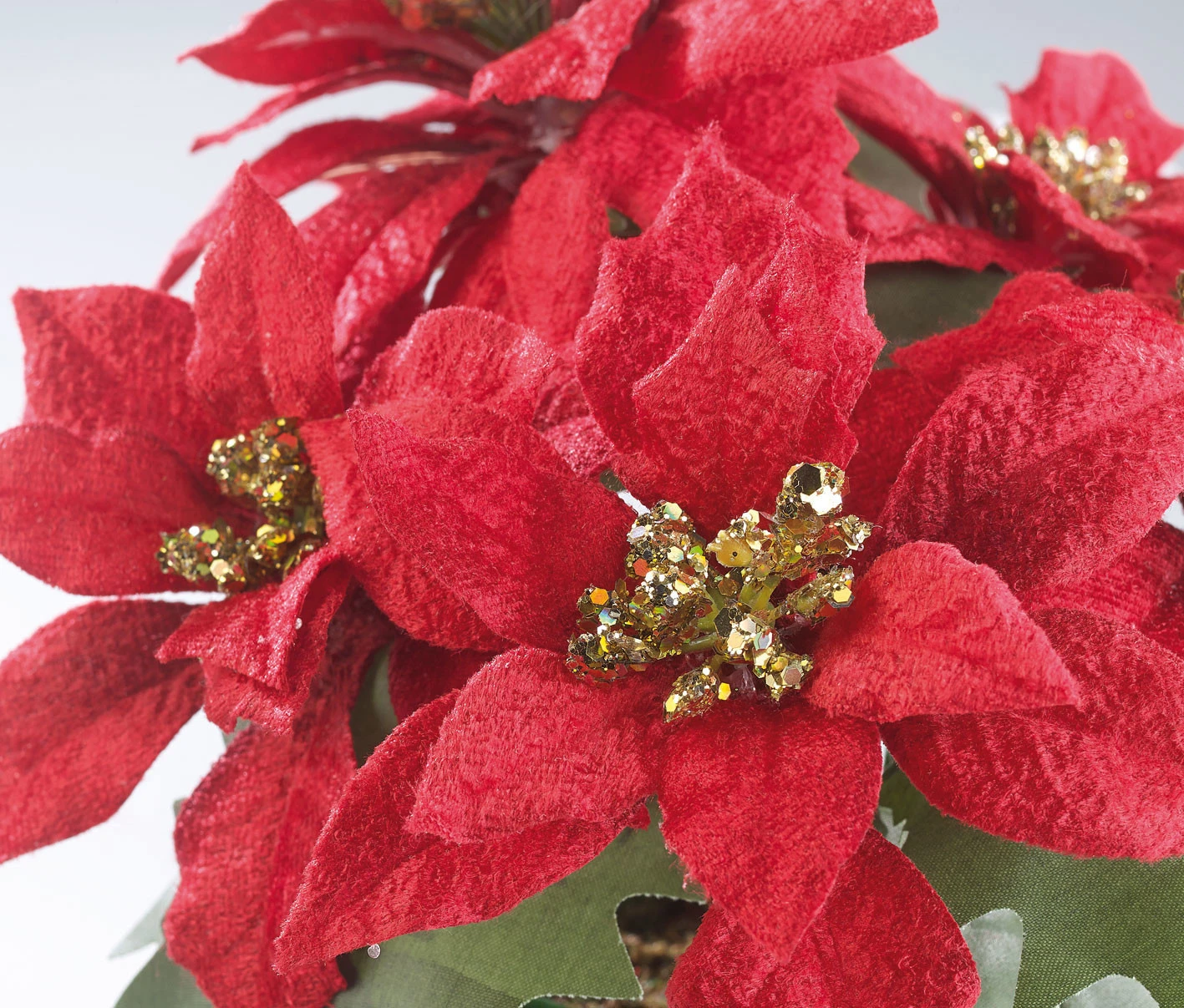 2 Compositions Florales De Noël Avec Poinsettias Et Panier Tissé 2 2 Compositions Florales De Noël Avec Poinsettias Et Panier Tissé – Image 2
