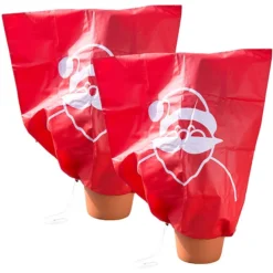 2 Housses D'hivernage Décoratives 110 X 120 Cm - "Père Noël"