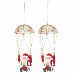 2 Pères Noël En Parachute ''Santa Sky''