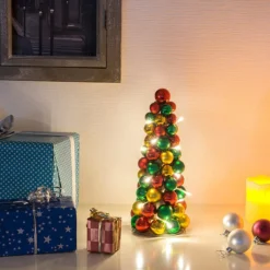 2 Pyramides De Boules De Noël Lumineuse 8 2 Pyramides De Boules De Noël Lumineuse -Pearl Noël Soldes Boutique 2 pyramides de boules de noel lumineuse ref NC9844 3