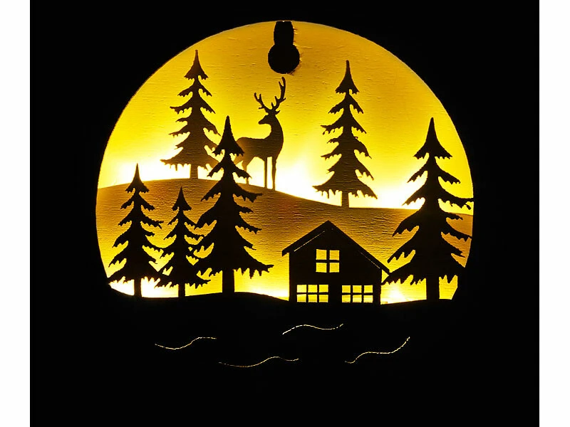 2 Tableaux De Noël Lumineux En Bois 7 2 Tableaux De Noël Lumineux En Bois – Image 7