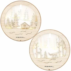 2 Tableaux De Noël Lumineux En Bois 18 2 Tableaux De Noël Lumineux En Bois -Pearl Noël Soldes Boutique 2 tableaux de noel lumineux en bois ref NX4854 4