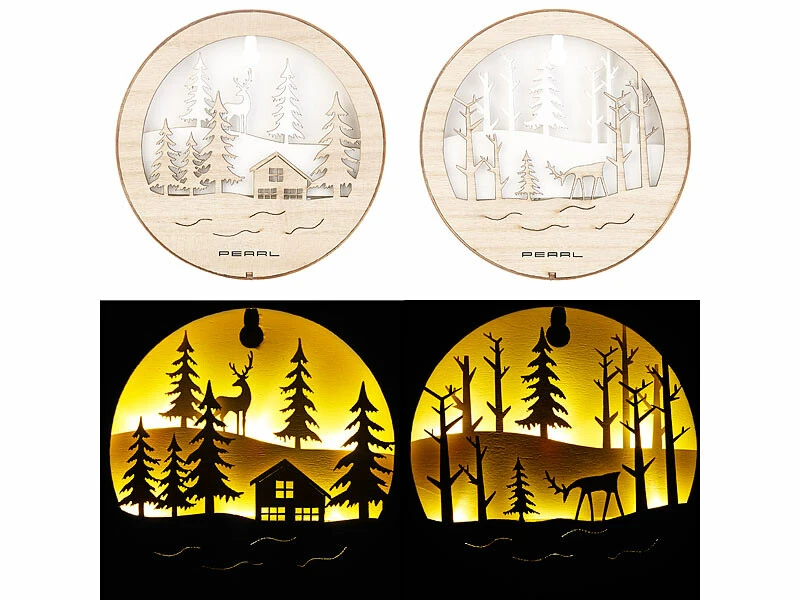 2 Tableaux De Noël Lumineux En Bois 1 2 Tableaux De Noël Lumineux En Bois