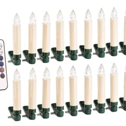 20 Bougies De Noël à LED RVB Avec Télécommande Infrarouge