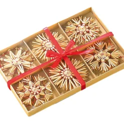 24 Étoiles En Paille Pour Sapin De Noël