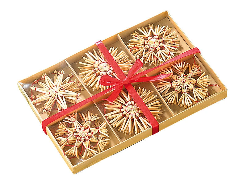 24 Étoiles En Paille Pour Sapin De Noël 1 24 Étoiles En Paille Pour Sapin De Noël