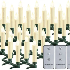 30 Bougies LED à Piles Télécommandées Pour Sapin De Noël