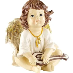4 Anges De Noël Décoratifs Avec Instruments De Musique -Pearl Noël Soldes Boutique 4 anges de noel decoratifs avec instruments de musique ref NX7264 5