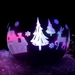 4 Boules De Noël à LED Couleur Changeante -Pearl Noël Soldes Boutique 4 boules de noel a led couleur changeante ref NC8648 1