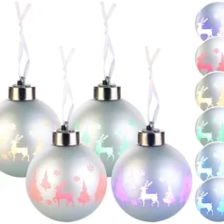 4 Boules De Noël à LED Couleur Changeante
