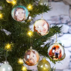 8 Boules De Noël Personnalisables Avec Une Photo 10 8 Boules De Noël Personnalisables Avec Une Photo -Pearl Noël Soldes Boutique 4 boules de noel photo personnalisables ref NC8423 3 1