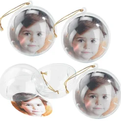 4 Boules De Noël Photo Personnalisables