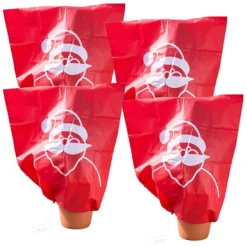 4 Housses D'hivernage Décoratives 110 X 120 Cm - "Père Noël"