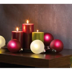 6 Boules De Noël Lumineuses Dorées Avec Télécommande - Blanc -Pearl Noël Soldes Boutique 6 boules de noel lumineuses dorees avec telecommande blanc ref NC6725 6