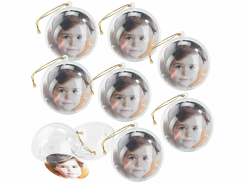 8 Boules De Noël Personnalisables Avec Une Photo 1 8 Boules De Noël Personnalisables Avec Une Photo
