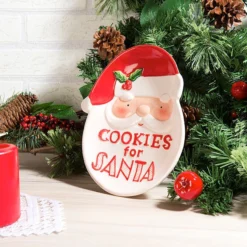 Assiette Décorative Père Noël "Cookies For Santa" -Pearl Noël Soldes Boutique assiette decorative pere noel cookies for santa ref NX3293 2
