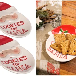 2 Assiettes Décoratives Père Noël "Cookies For Santa"