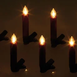 Bougies à LED Pour Sapin De Noël Avec Télécommande Infrarouge - X10 - Rouge -Pearl Noël Soldes Boutique bougies a led pour sapin de noel avec telecommande infrarouge x10 rouge ref NX8531 1