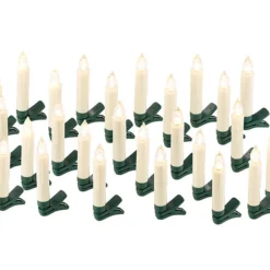 Bougies à LED Pour Sapin De Noël Avec Télécommande Infrarouge - X30 - Blanc