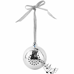Boule De Noël Avec Bluetooth Et Haut-parleur Intégré - Argent -Pearl Noël Soldes Boutique boule de noel avec bluetooth et haut parleur integre argent ref HZ2716 2