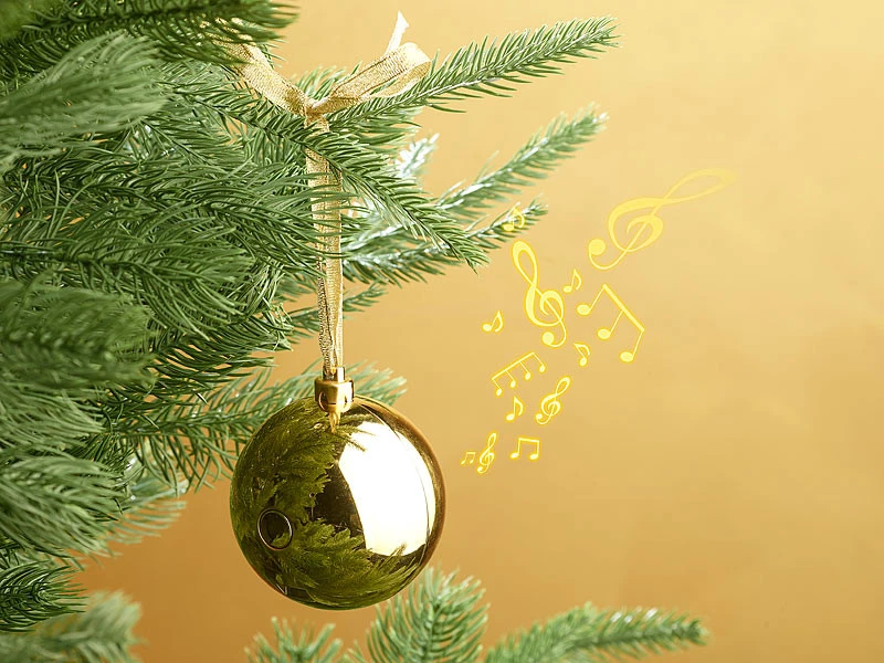 2 Boules De Noël Avec Bluetooth Et Haut-parleur Intégré - Or 6 2 Boules De Noël Avec Bluetooth Et Haut-parleur Intégré - Or – Image 6