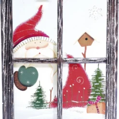 Pearl Cadre Décoratif En Bois Trompe-l’œil ''Fenêtre'' - Père Noël