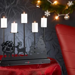 Chandelier à LED ''Veillée De Noël'' -Pearl Noël Soldes Boutique chandelier a led veillee de noel ref NX6501 2