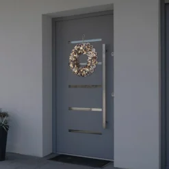 Couronne De Noël Lumineuse - Ø 44 cm - Reflets Beiges -Pearl Noël Soldes Boutique couronne de noel lumineuse o 44 cm reflets beiges ref ZX6082 1