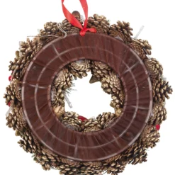 2 Couronnes De Noël Sans Fil Avec 20 LED - 28 Cm -Pearl Noël Soldes Boutique couronne de noel sans fil 20 led 28 cm ref NX8178 1 1