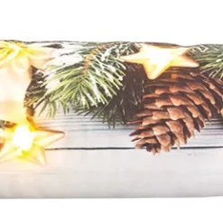 Coussin De Porte à 7 LED Avec Motifs De Noël - 90 x 20 cm