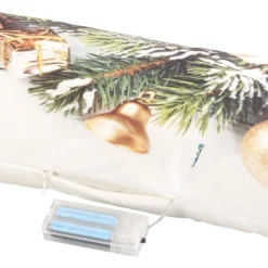 2 Coussins De Porte à 7 LED Avec Motifs De Noël - 90 x 20 cm -Pearl Noël Soldes Boutique coussin de porte decoratif a 7 led motifs de noel 90 x 20 cm ref NX8944 2