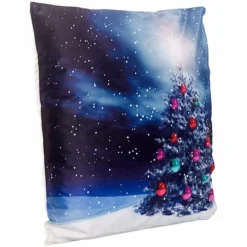 2 Coussins Lumineux Décoratifs "Sapin De Noël" - 40 x 40 cm -Pearl Noël Soldes Boutique coussin lumineux decoratif sapin de noel 40 x 40 cm ref NX4844 2 1
