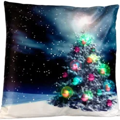 Coussin Lumineux Décoratif "Sapin De Noël" 40 x 40 cm -Pearl Noël Soldes Boutique coussin lumineux decoratif sapin de noel 40 x 40 cm ref NX4844 4
