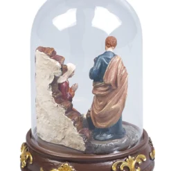 2 Crèches De Noël à LED Sous Cloche De Verre -Pearl Noël Soldes Boutique creche de noel a led sous cloche de verre ref NX3080 3