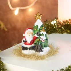 Décoration De Noël Avec Haut-parleur Bluetooth - Père Noël -Pearl Noël Soldes Boutique decoration de noel avec haut parleur bluetooth pere noel ref HZ2710 1