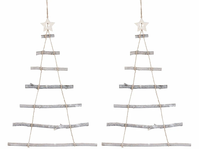 2 échelles Décoratives En Bois En Forme De Sapin De Noël 1 2 échelles Décoratives En Bois En Forme De Sapin De Noël