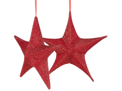 Lot De 2 étoiles De Noël Pliables Ø 40 Cm -Pearl Noël Soldes Boutique etoile de noel pliable o 40 cm x2 ref NX7648 1