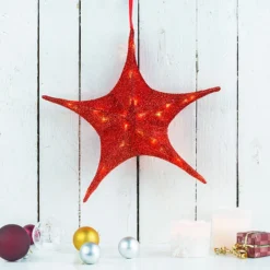Lot De 2 étoiles De Noël Pliables Ø 65 Cm Avec LED -Pearl Noël Soldes Boutique etoile de noel pliable o 65 cm ref NX7638 6