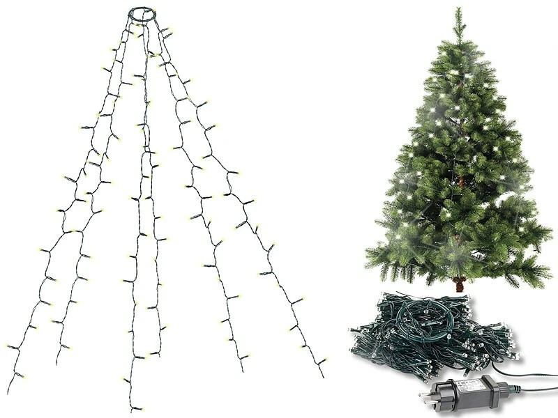 Guirlande Lumineuse 6 Fils / 180 LED Effet Cascade Pour Sapin De Noël 1 Guirlande Lumineuse 6 Fils / 180 LED Effet Cascade Pour Sapin De Noël