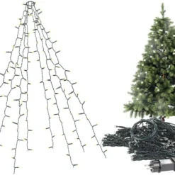Guirlande Lumineuse 8 Fils / 320 LED Effet Cascade Pour Sapin De Noël