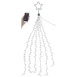 Guirlande Lumineuse Effet Cascade Pour Sapin De Noël, 180 LED, Avec Bluetooth & Application -Pearl Noël Soldes Boutique guirlande lumineuse effet cascade pour sapin de noel 180 led avec bluetooth application ref NX6140 8