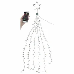 Guirlande Lumineuse Effet Cascade Pour Sapin De Noël, 240 LED, Avec Bluetooth & Application -Pearl Noël Soldes Boutique guirlande lumineuse effet cascade pour sapin de noel 240 led avec bluetooth application ref NX6141 8