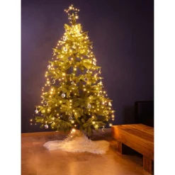 Guirlande Lumineuse Effet Cascade Pour Sapin De Noël, 320 LED, Avec Bluetooth & Application -Pearl Noël Soldes Boutique guirlande lumineuse effet cascade pour sapin de noel 320 led avec bluetooth application ref NX6142 8