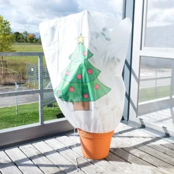 Housse D'hivernage Décorative 110 X 120 Cm - "Sapin De Noël" -Pearl Noël Soldes Boutique housse d hivernage decorative 110 x 120 cm sapin de noel ref NX8841 3 2