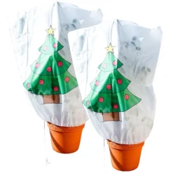 2 Housses D'hivernage Décoratives 110 X 120 Cm - "Sapin De Noël"