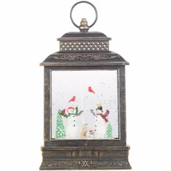 Lanterne à LED De Noël Avec Neige Tourbillonnante