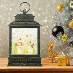 Lanterne à LED De Noël Avec Neige Tourbillonnante -Pearl Noël Soldes Boutique lanterne a led de noel avec neige tourbillonnante ref NX4865 3